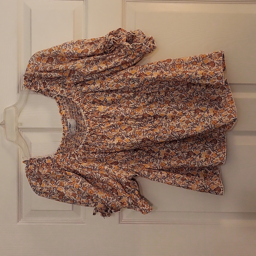 Old Navy Puff-Sleeve Square-Neck Floral Babydoll Blouse